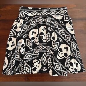 Skull Patterned Skirt